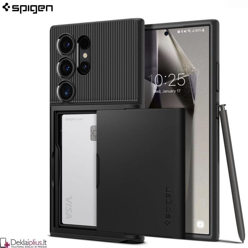 Spigen Slim Armor Cs dėklas - juodas (Samsung S24 Ultra) Spigen Slim Armor Cs dėklas - juodas (Samsung S24 Ultra)